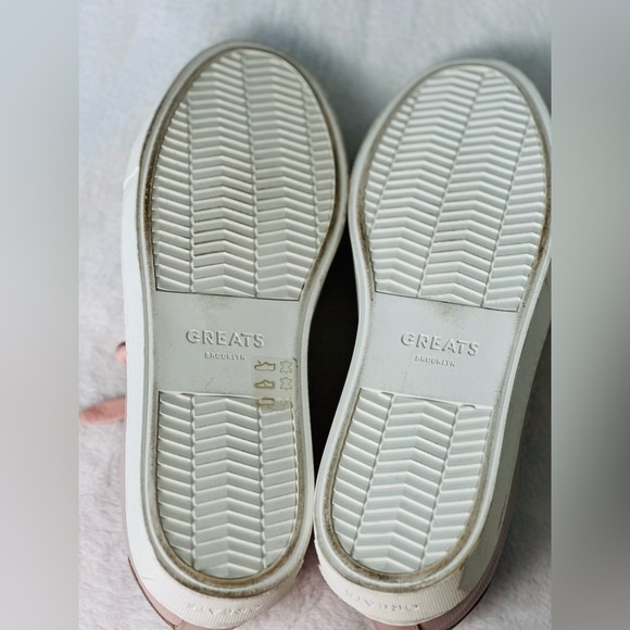 Greats Brooklyn Perforated Blush Leather Sneaker Size 10 - Picture 9 of 10
